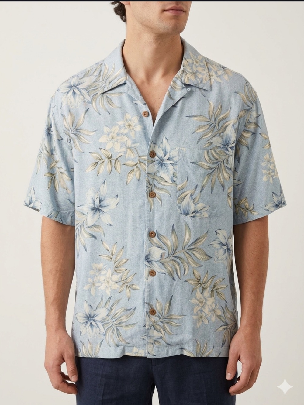 WtF Silk Hawaiian Shirt Button Down XL Flowers Floral Vintage